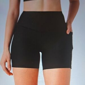 Women's Black High-Waisted Shorts
